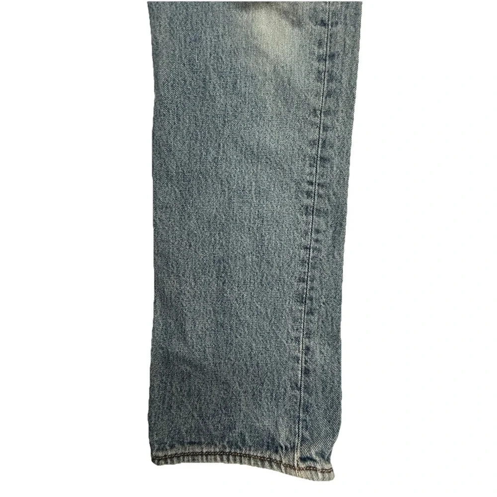 Levi's 501 Men's Jeans 34x34 Light Wash Button Fly Straight Leg Denim 00501-0193